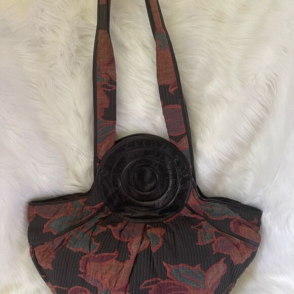 Gianfranco Lotti large hobo shoulder bag in quilted fall colors & black … - Picture 6 of 16